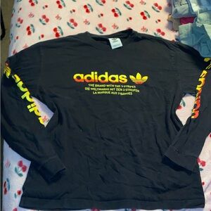 Adidas Black Long Sleeve with Yellow and Red Details